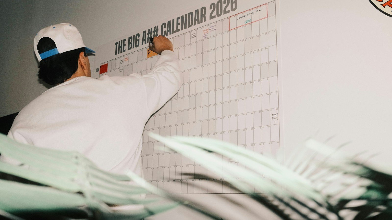 Calendar planning used to build a dissertation writing schedule while working